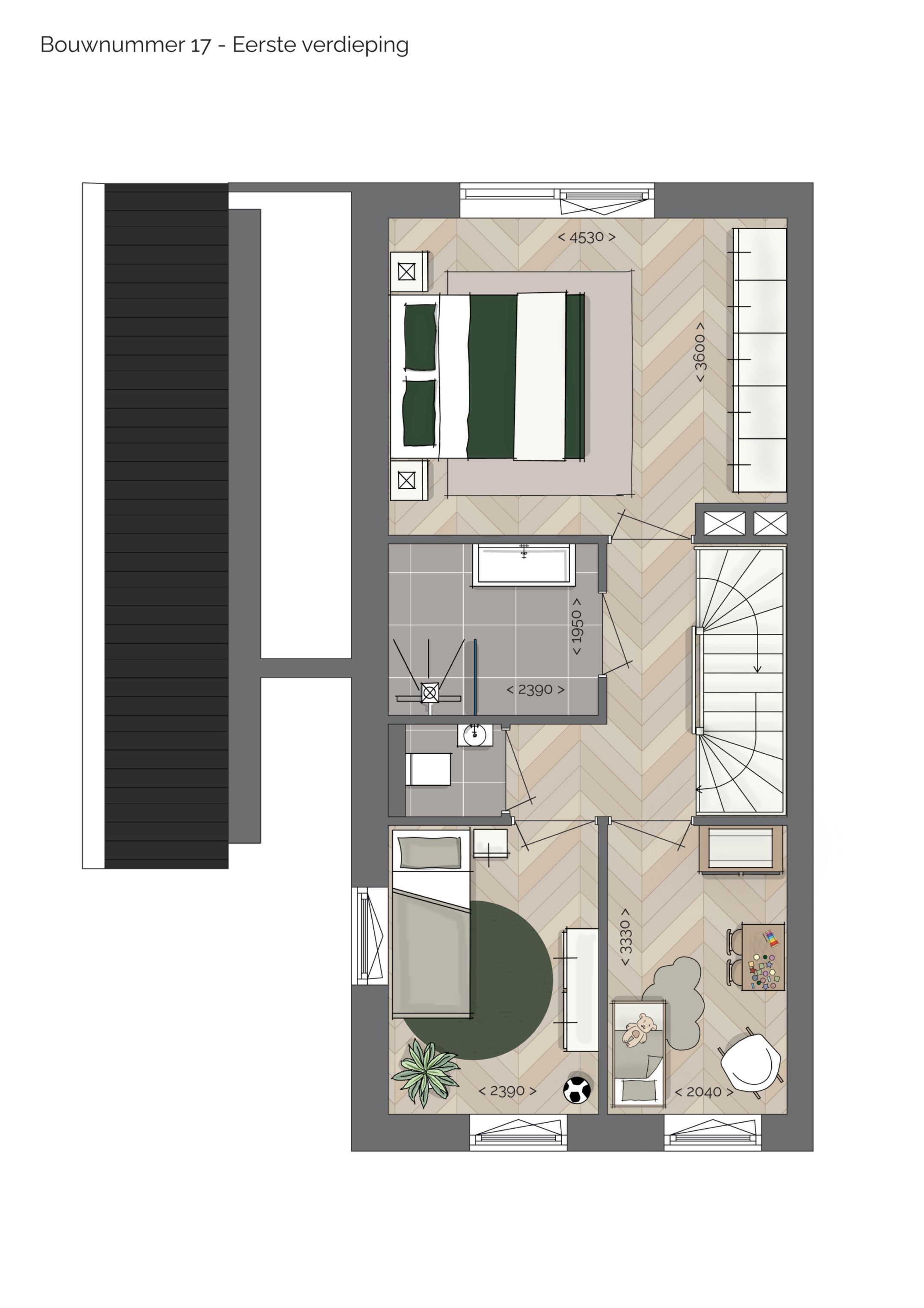 Foto 6 van Twee- onder- één - kapwoning " de Keuterij" (Bouwnr. 84)