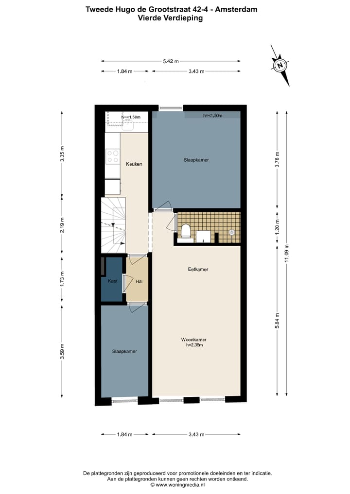 Foto 23 van Tweede Hugo de Grootstraat 42-4