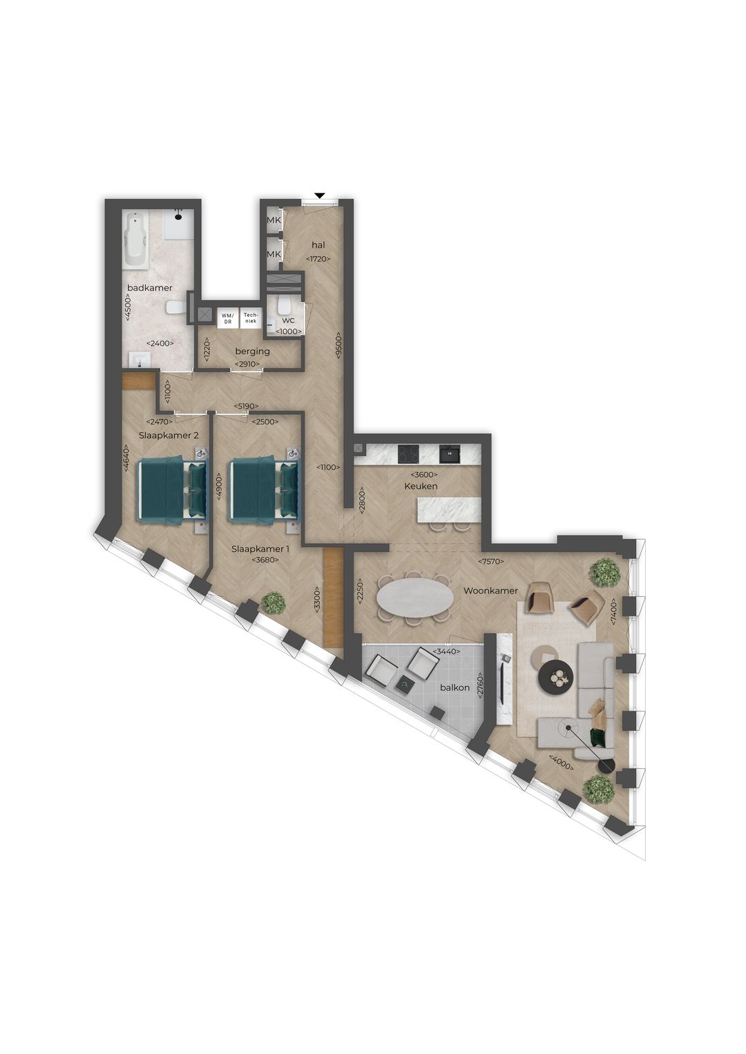 Foto 11 van Type J3 - 4 kamer appartement (Bouwnr. P53)