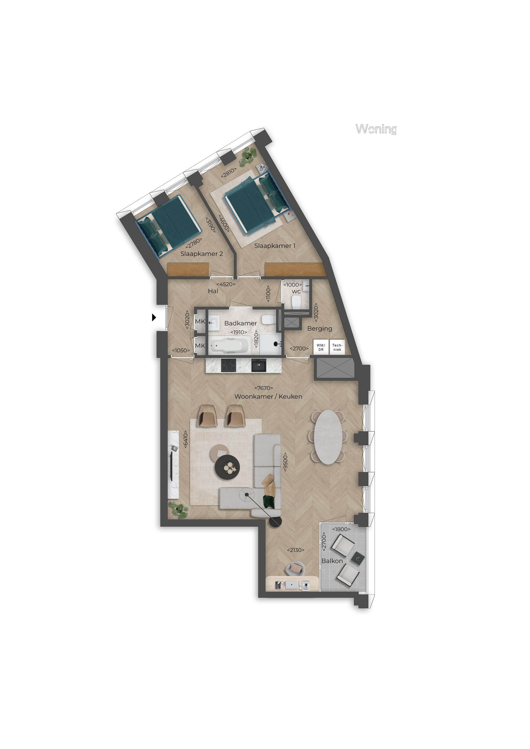 Foto 12 van Type J3 - 4 kamer appartement (Bouwnr. P53)