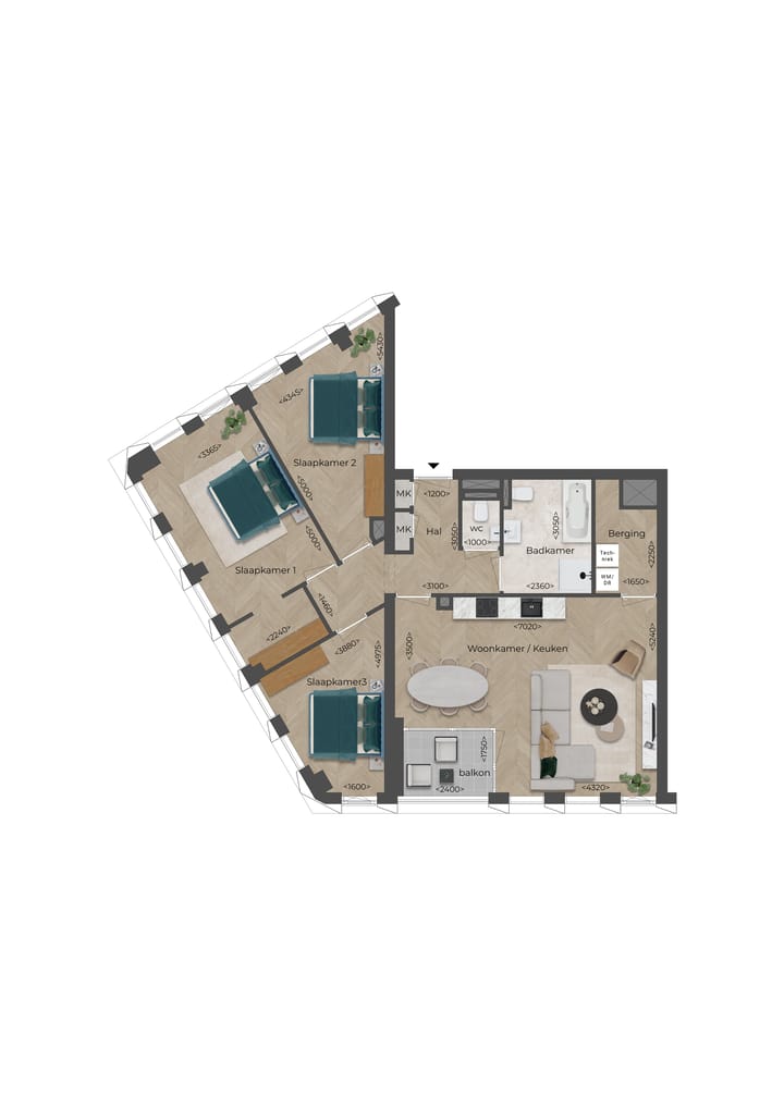 Photo 19 of Type J3 - 4 kamer appartement (Bouwnr. P53)