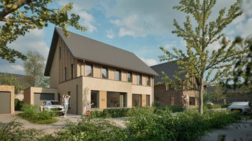 Foto van Type C1 (tweekapper langskap) uitbouw voor 2-onder-1-kapwoning