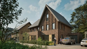 Foto van Type B (tweekapper dwarskap) 2-onder-1-kapwoning
