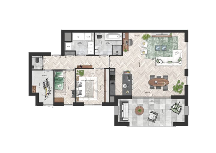 Foto 2 van Appartement (Bouwnr. 2)