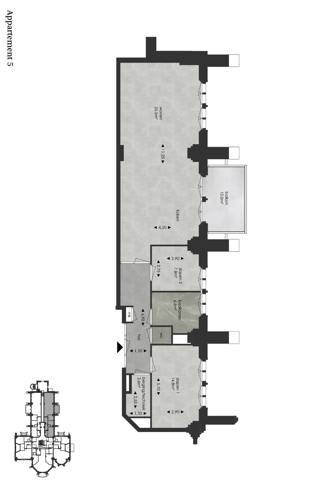 Foto 2 van Appartement 1e verdieping (Bouwnr. 5)