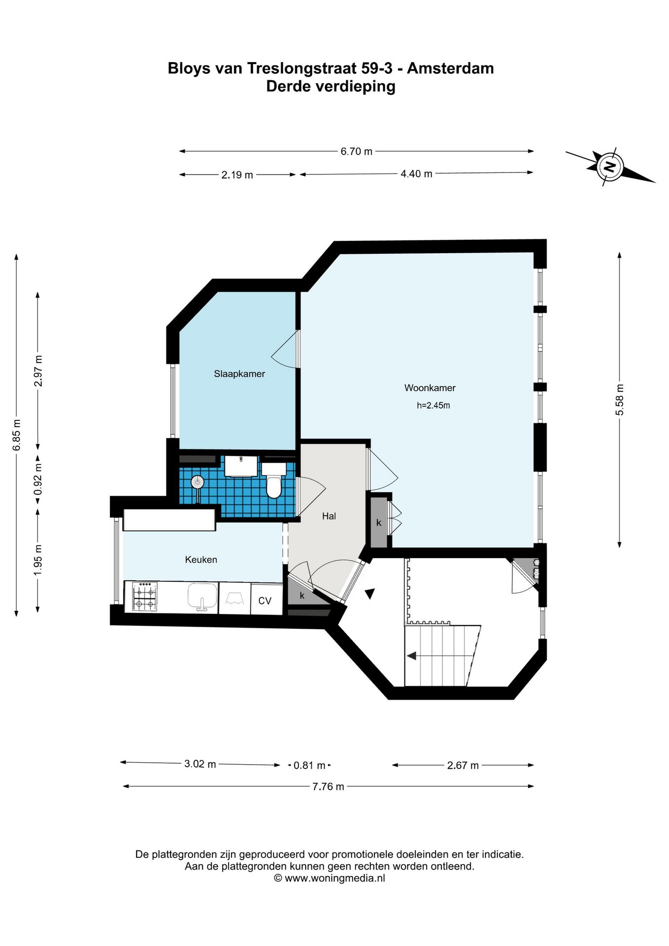 Photo 15 of Bloys van Treslongstraat 59-3