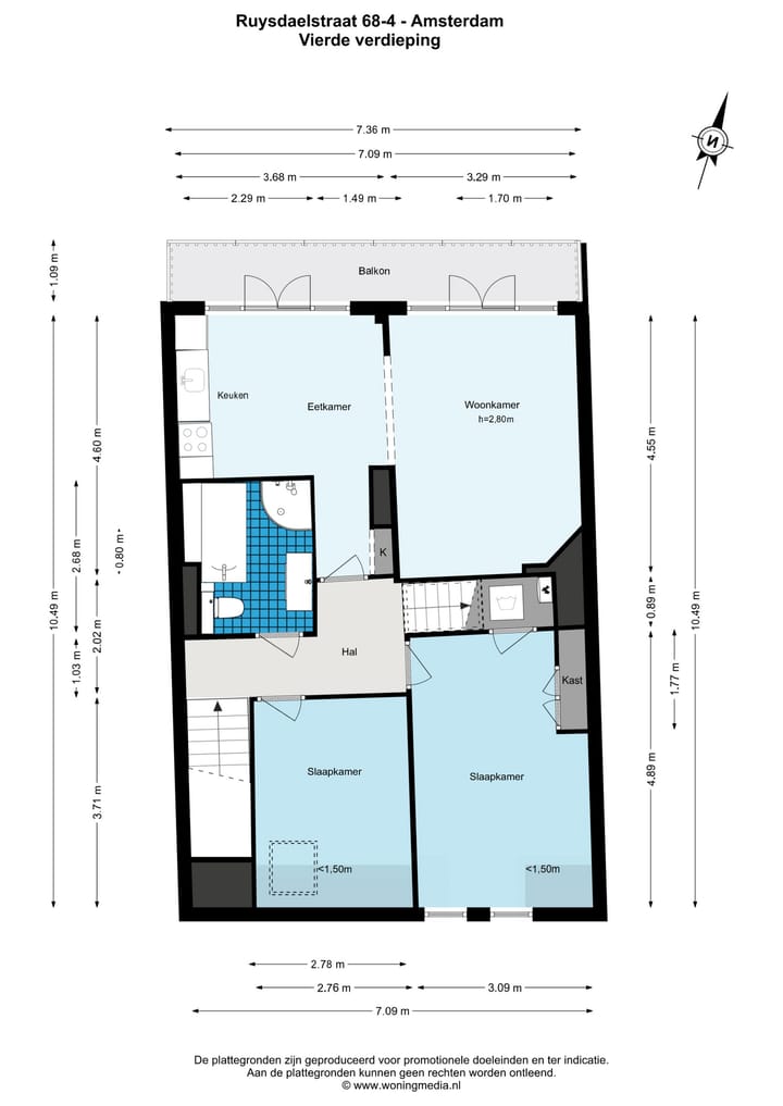 Foto 55 van Ruysdaelstraat 68-4