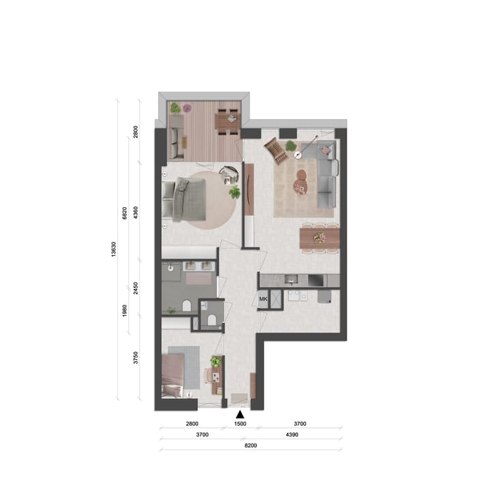 Foto 3 van Appartementen (Bouwnr. 9-type C)