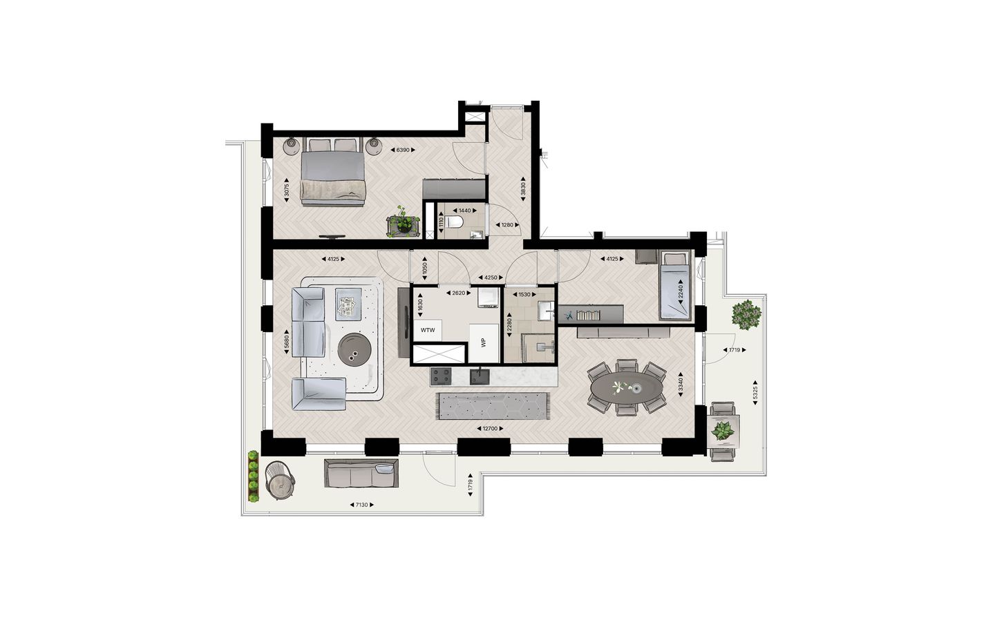 Foto 5 van Appartement type E (Bouwnr. 8)