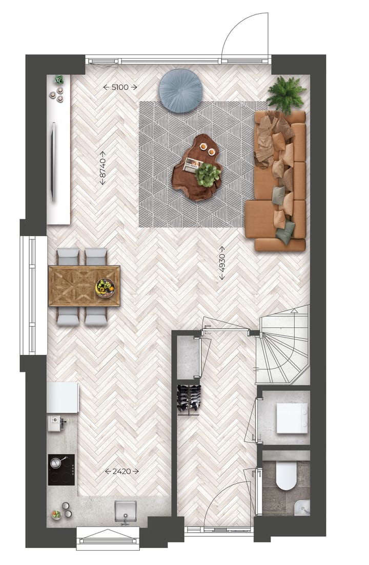 Foto 3 van Hoek- en tussenwoningen | Type A (Bouwnr. 24)