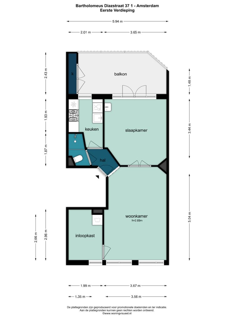 Foto 5 van Bartholomeus Diazstraat 37-1