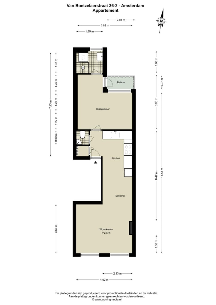 Foto 32 van Van Boetzelaerstraat 36-2