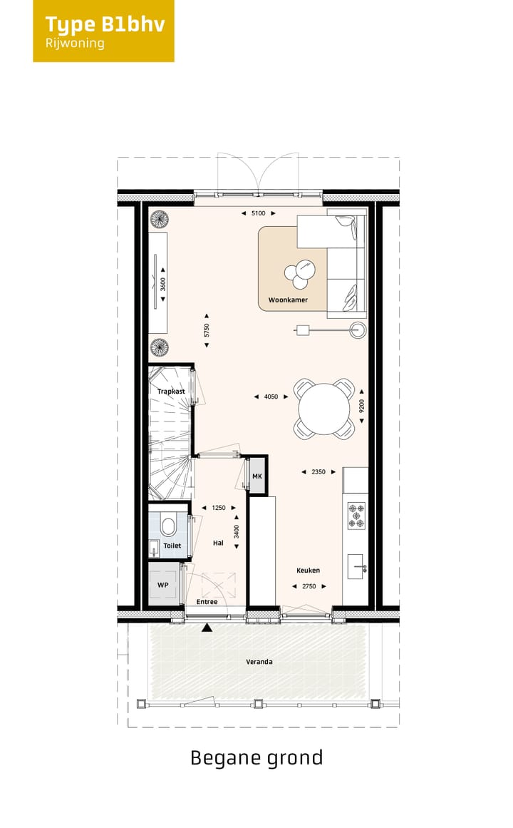 Photo 2 of Rijwoningen type B (Bouwnr. 129)