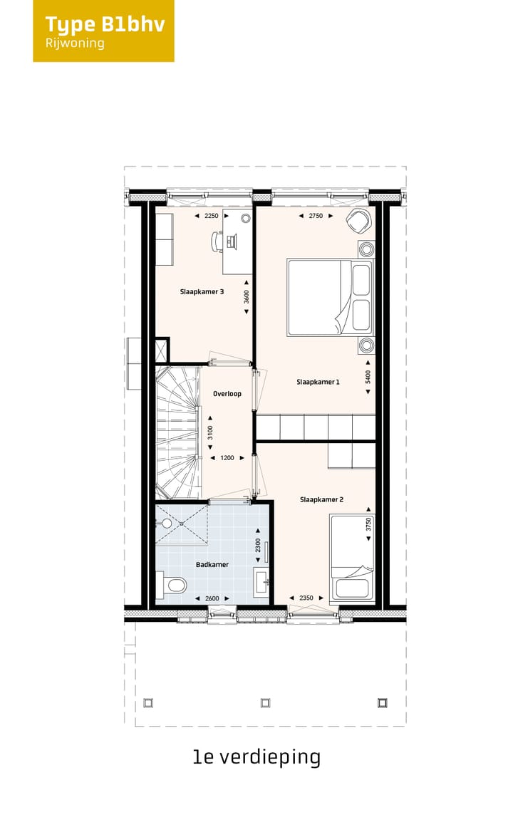 Photo 3 of Rijwoningen type B (Bouwnr. 129)
