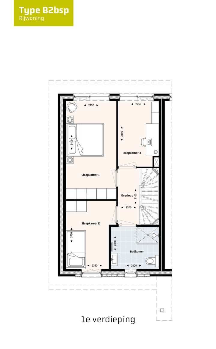 Photo 3 of Rijwoningen type B (Bouwnr. 127)