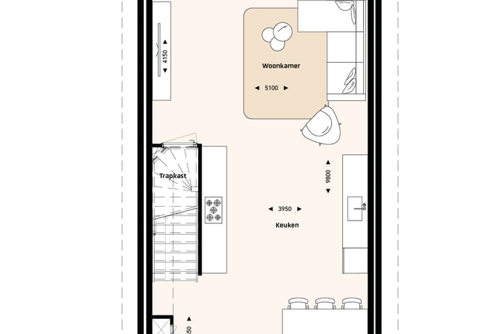 Photo 2 of Rijwoningen type C (Bouwnr. 122)