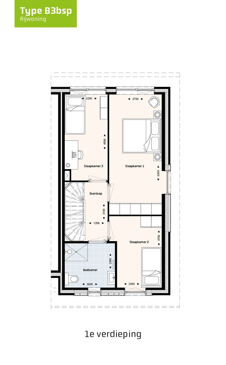 Photo 3 of Rijwoningen type B (Bouwnr. 140)