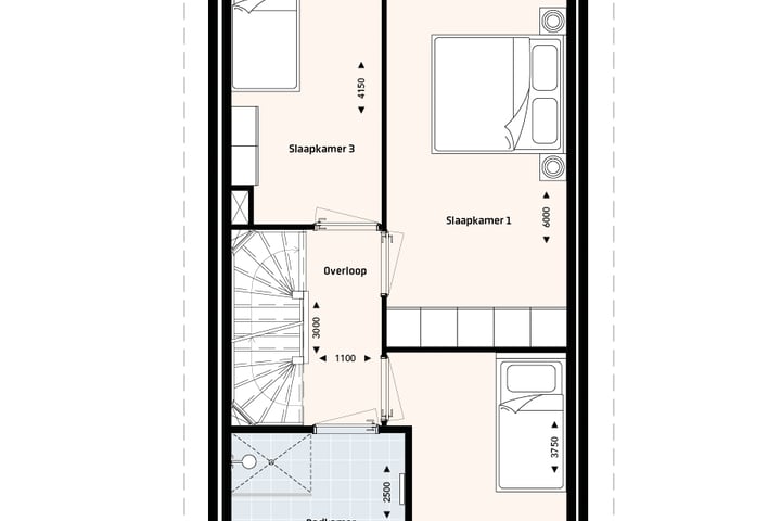 Foto 3 van Rijwoningen type C (Bouwnr. 122)