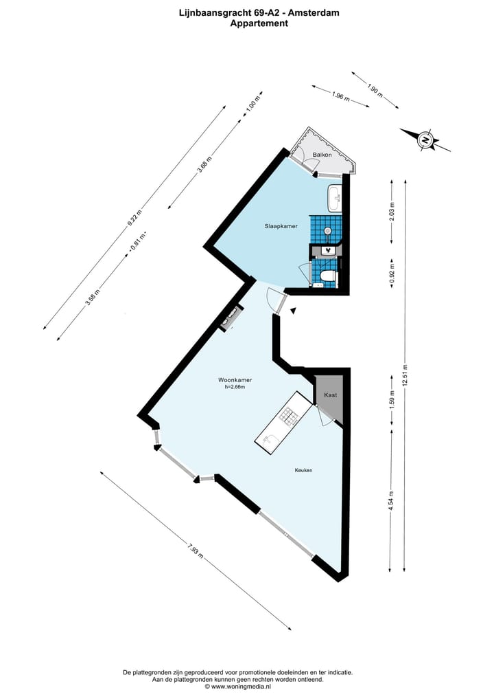 Foto 19 van Lijnbaansgracht 69-A2