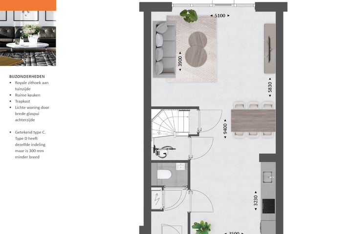 Photo 4 of Tussenwoning type C (Bouwnr. 167)