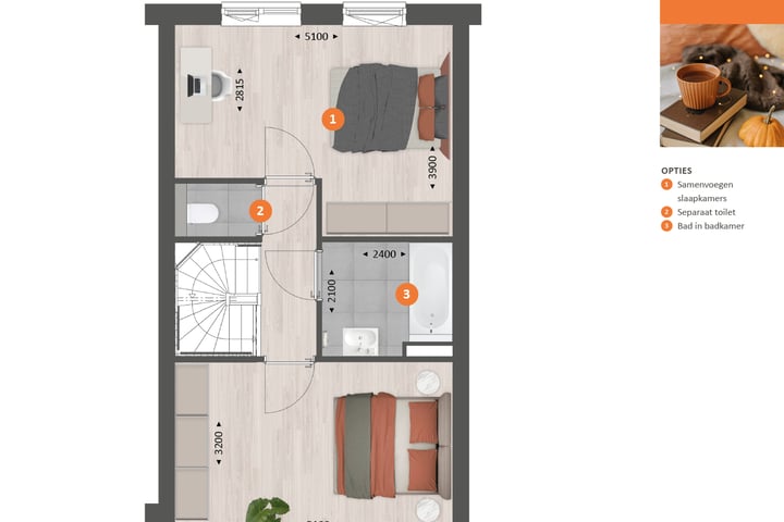 Foto 7 van Tussenwoning type C (Bouwnr. 167)