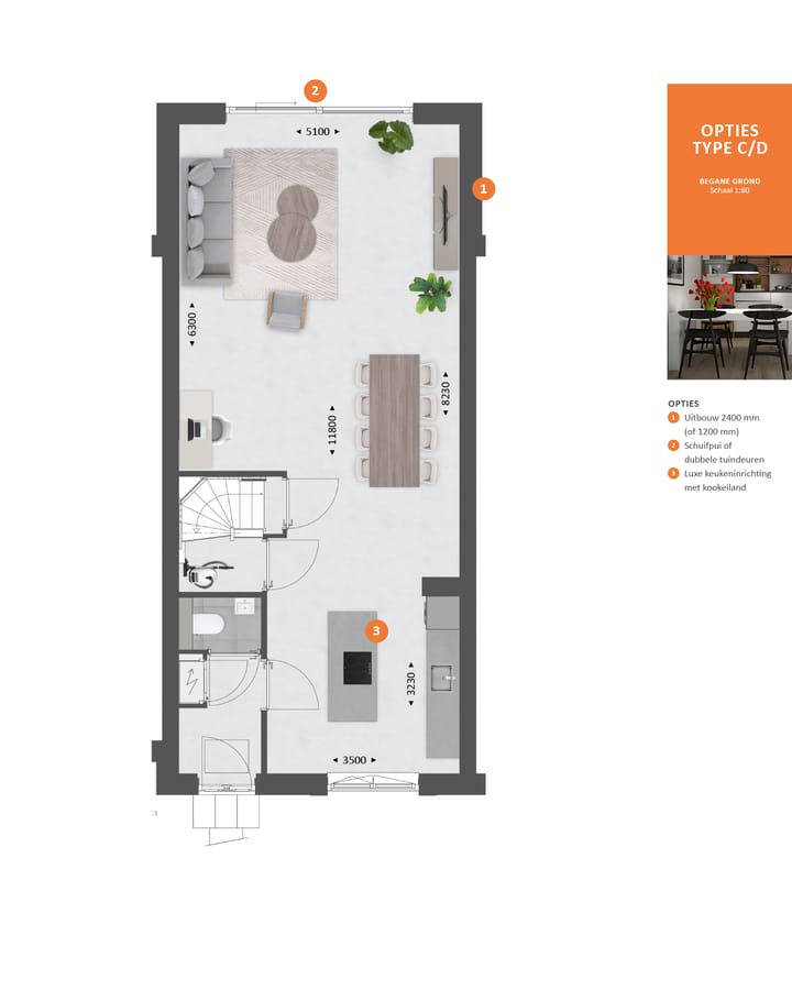 Foto 5 van Tussenwoning type C (Bouwnr. 165)