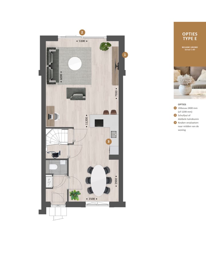 Photo 5 of Tussenwoning type E (Bouwnr. 164)