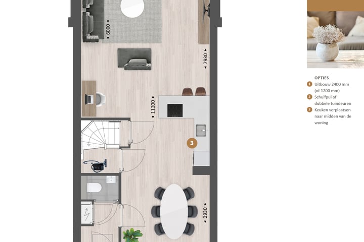 Photo 5 of Tussenwoning type E (Bouwnr. 164)