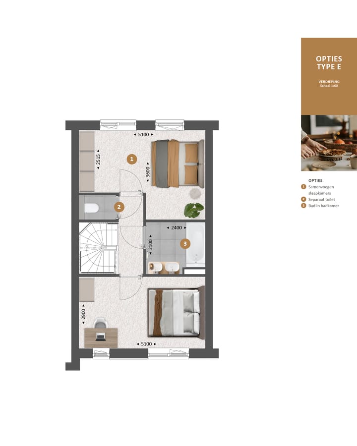 Foto 7 van Tussenwoning type E (Bouwnr. 164)