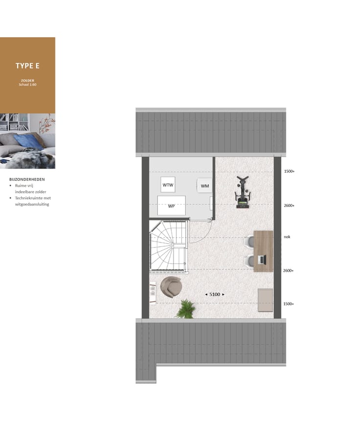 Photo 8 of Tussenwoning type E (Bouwnr. 164)