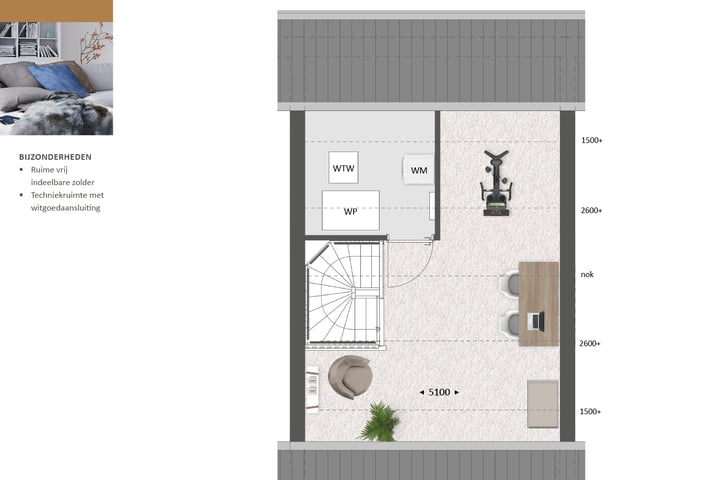 Foto 8 van Tussenwoning type E (Bouwnr. 164)