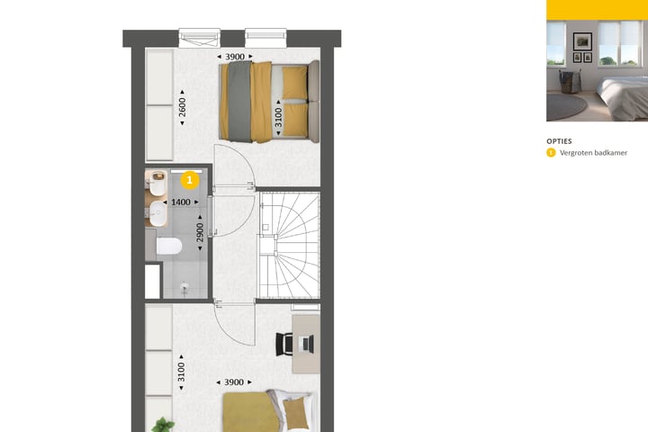 Foto 9 van Tussenwoning type B (Bouwnr. 185)