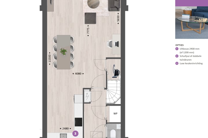 Foto 7 van Tussenwoning type H (Bouwnr. 175)