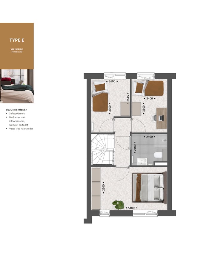 Foto 6 van Tussenwoning type E (Bouwnr. 168)