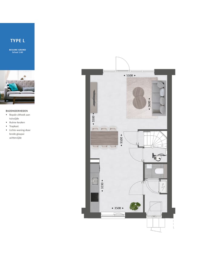 Photo 4 of Tussenwoning type L (Bouwnr. 180)