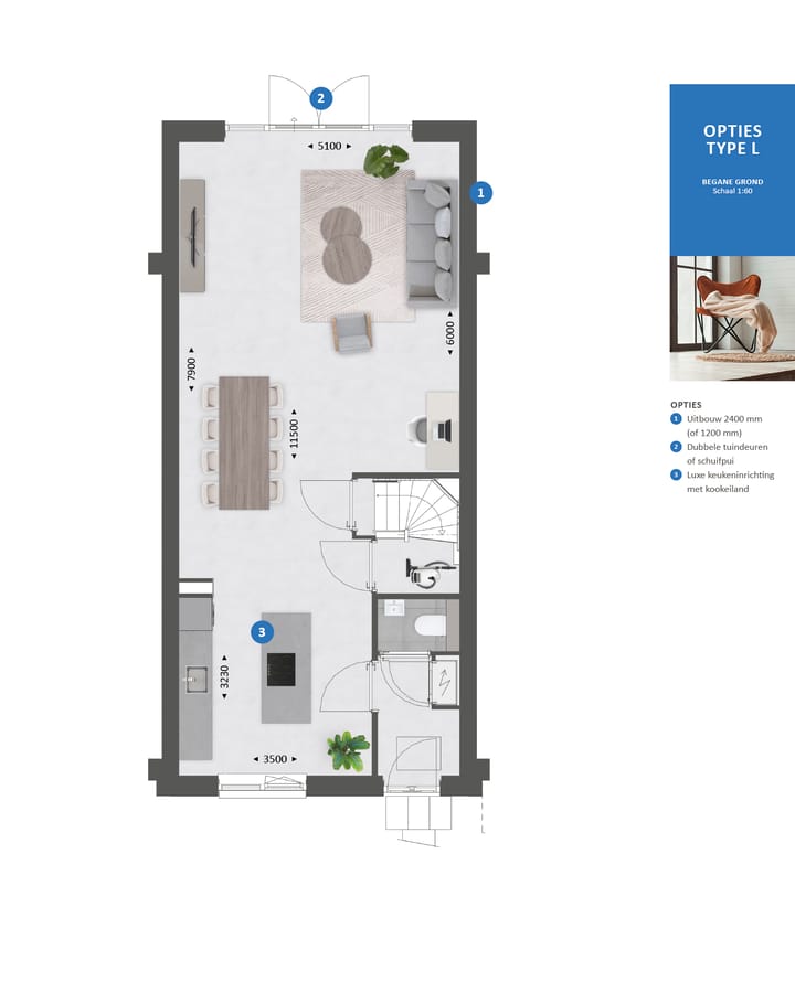 Photo 5 of Tussenwoning type L (Bouwnr. 180)