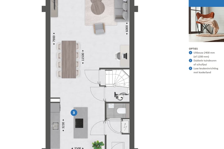 Foto 5 van Tussenwoning type L (Bouwnr. 180)
