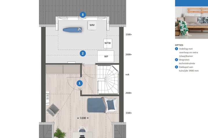 Foto 9 van Tussenwoning type L (Bouwnr. 180)