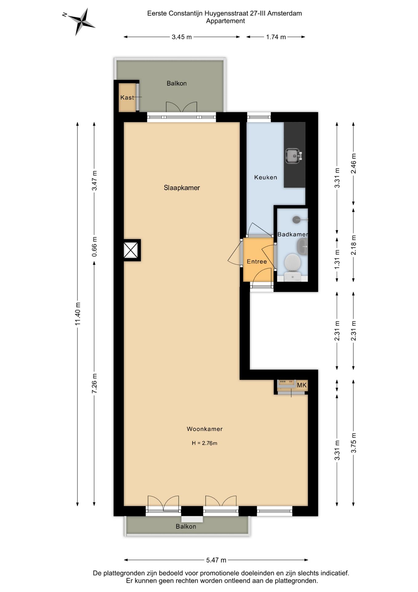 Foto 35 van Eerste Constantijn Huygensstraat 27-3
