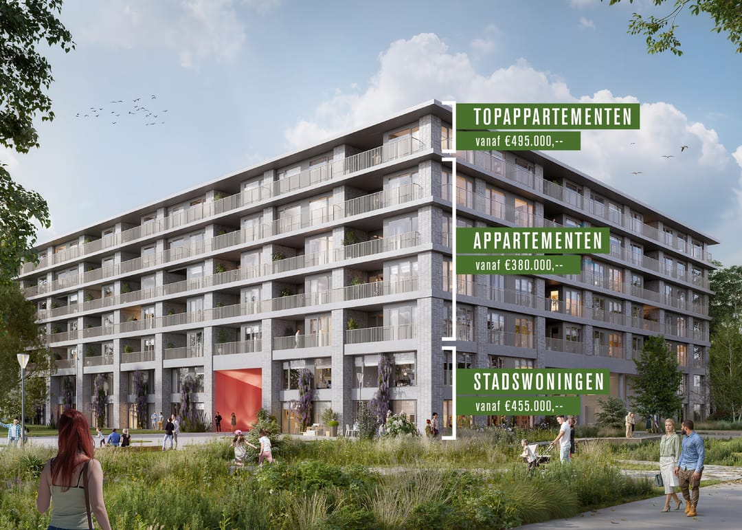 Foto 13 van Blossem Edison - 22 stadswoningen met terras - Openhuis 2 april 17:00-18:00!  