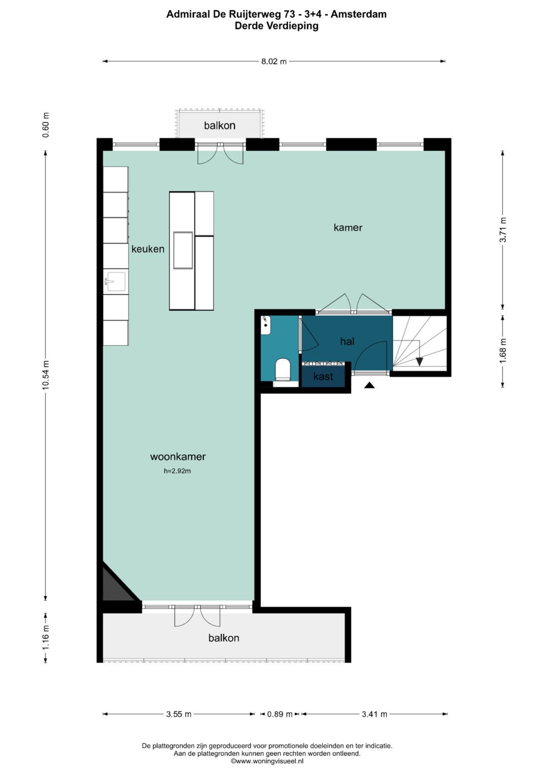 Foto 50 van Admiraal De Ruijterweg 73-3