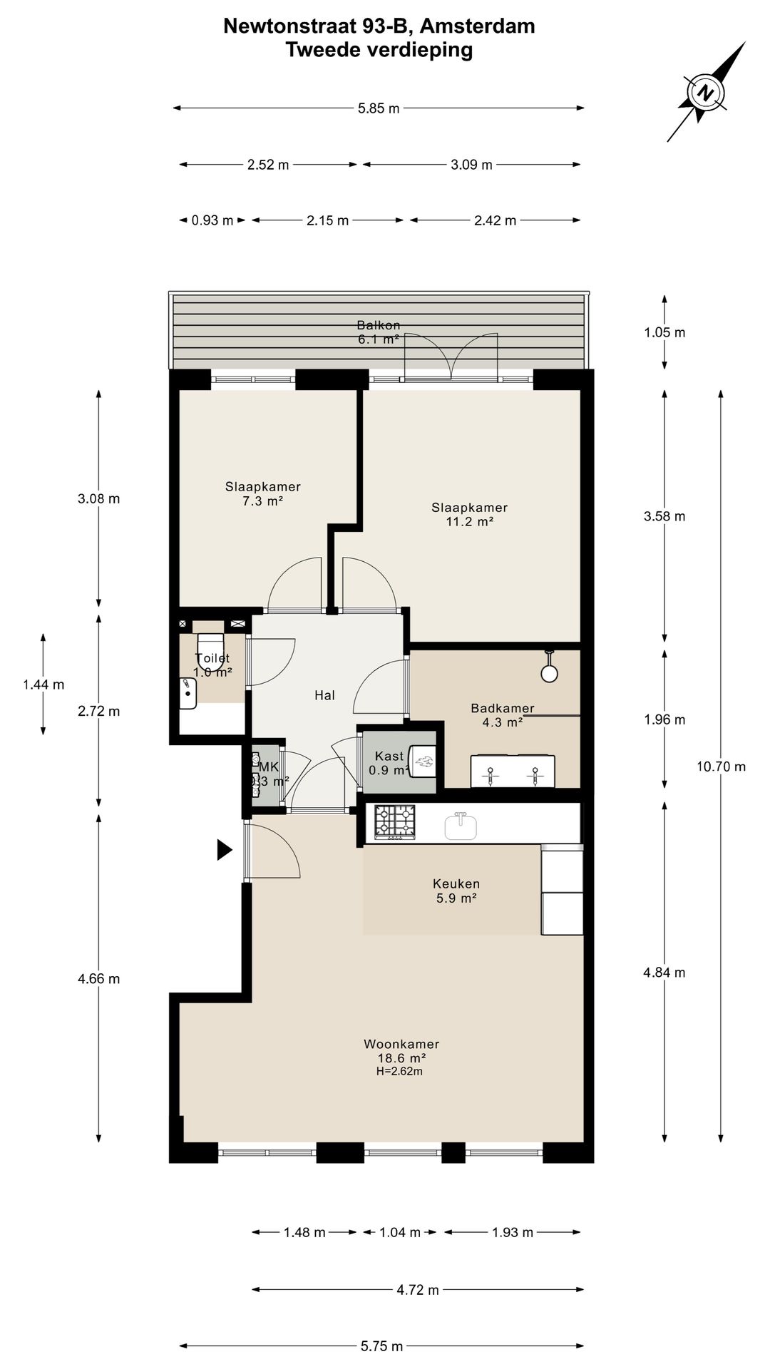 Foto 28 van Newtonstraat 93-B