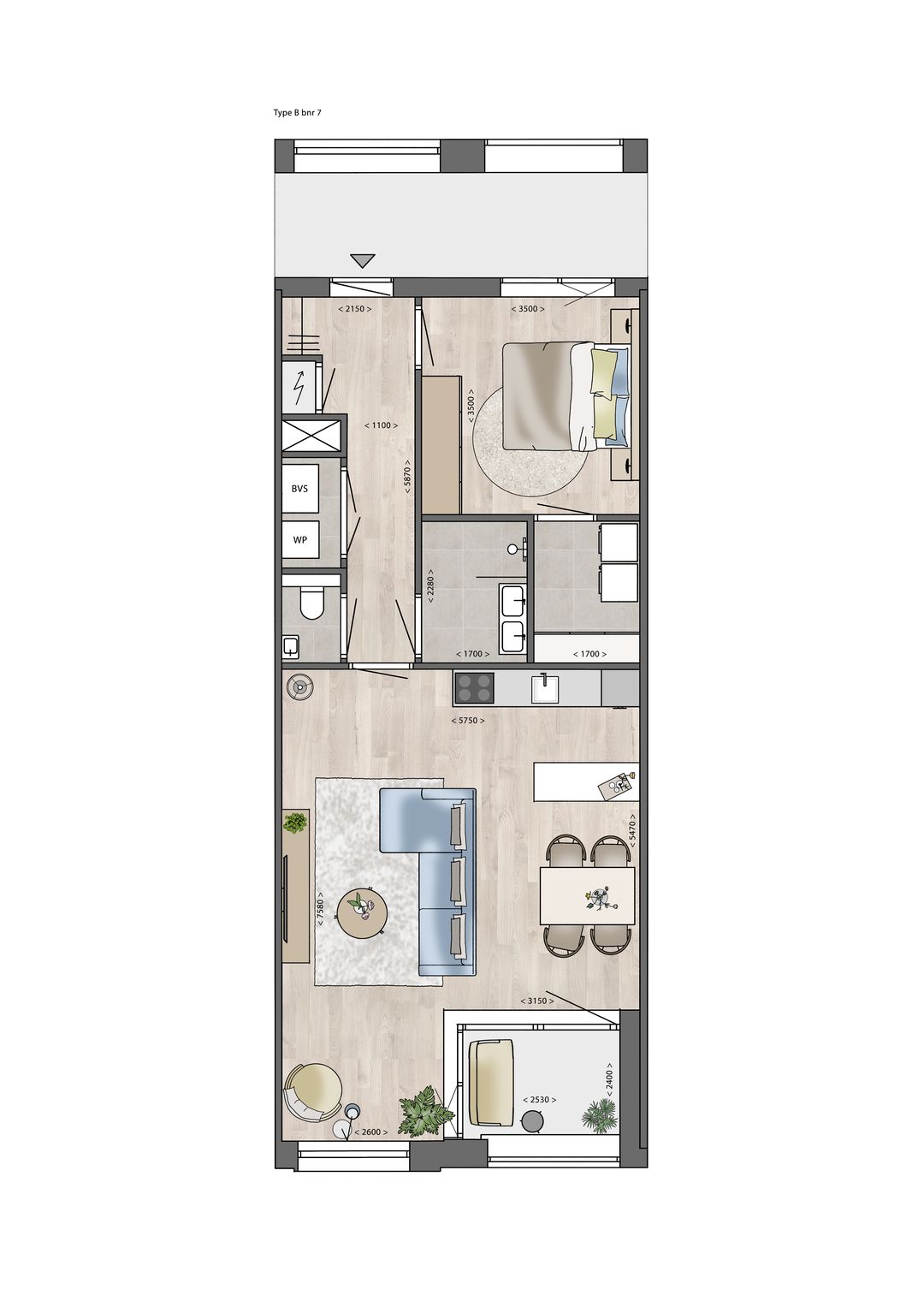 Foto 2 van Type B (Bouwnr. 7)