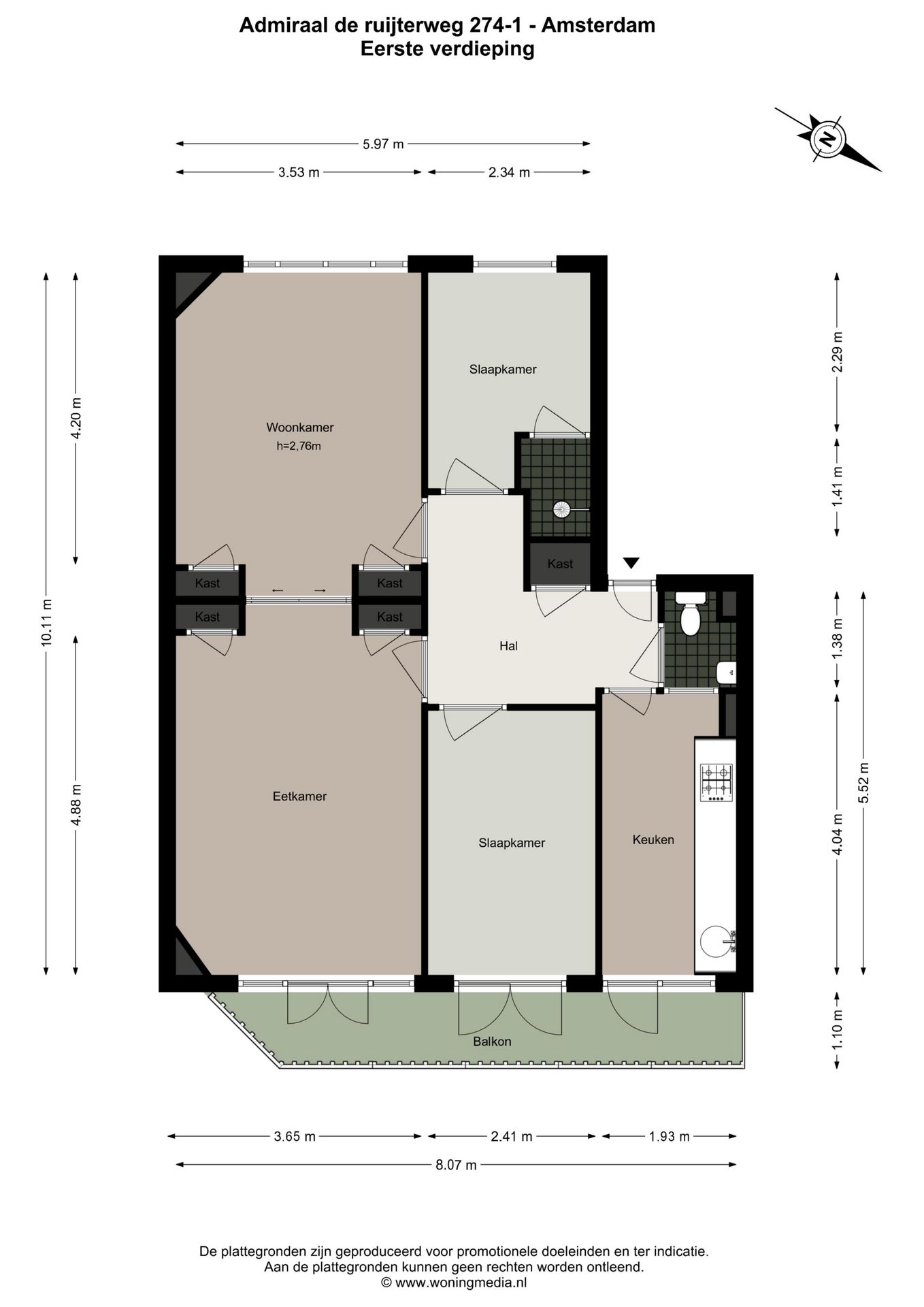 Foto 9 van Admiraal De Ruijterweg 274-1