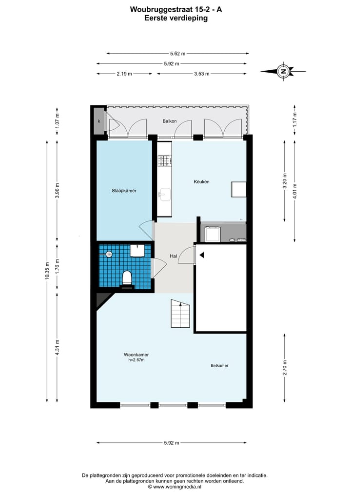 Foto 17 van Woubruggestraat 15-2