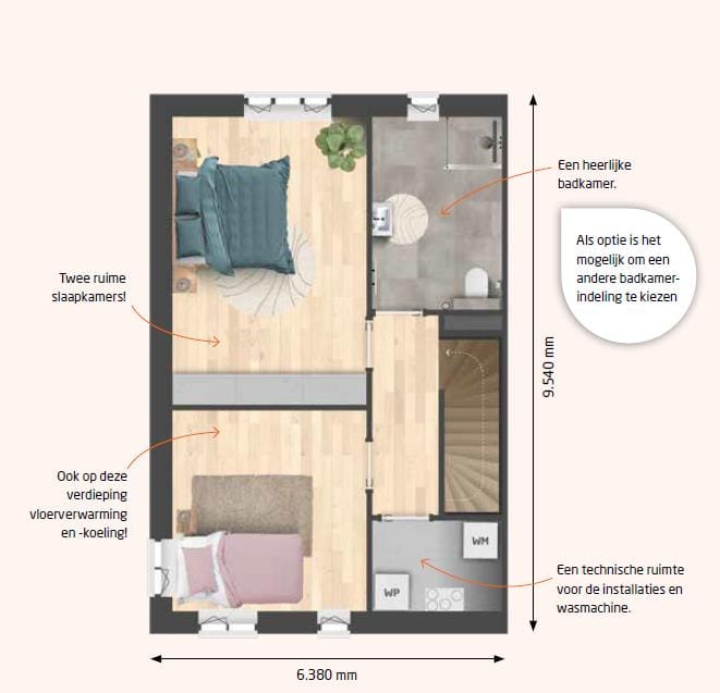 Photo 3 of De Hoge Kollen | BeBo Bovenwoning (Bouwnr. 10)