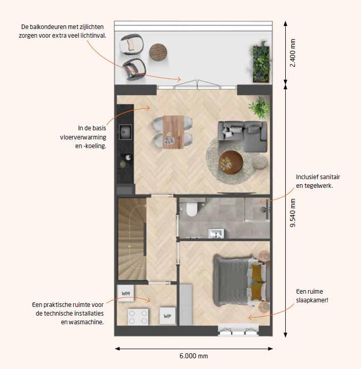 Photo 4 of De Hoge Kollen | BeBo Bovenwoning (Bouwnr. 10)