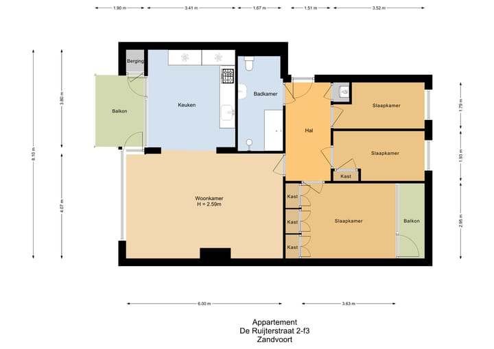 Foto 46 van de Ruyterstraat 2-F3
