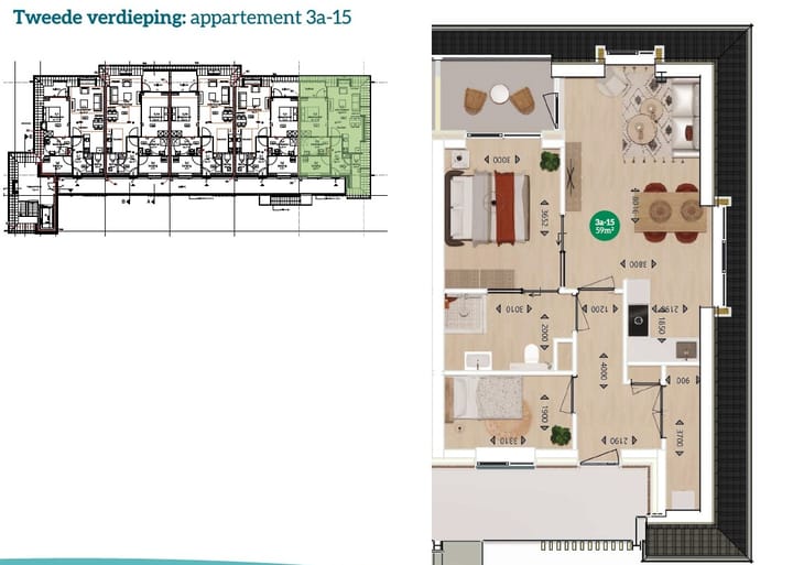 Photo 3 of 3-kamerappartement (Bouwnr. 15)