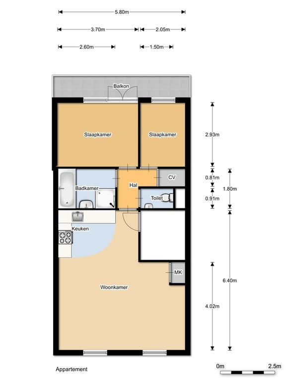 Foto 19 van Van Oldenbarneveldtstraat 23-1